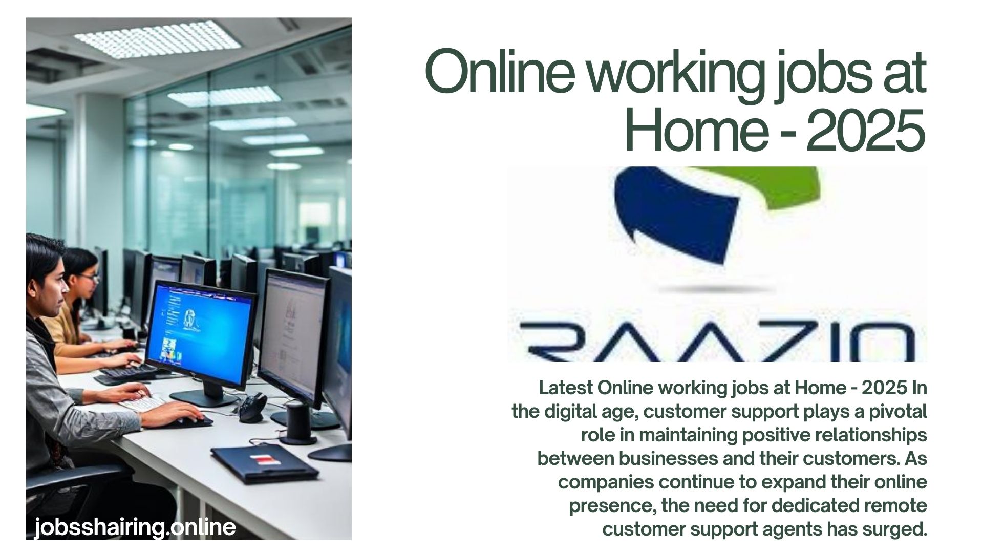 Online working jobs at Home - 2025